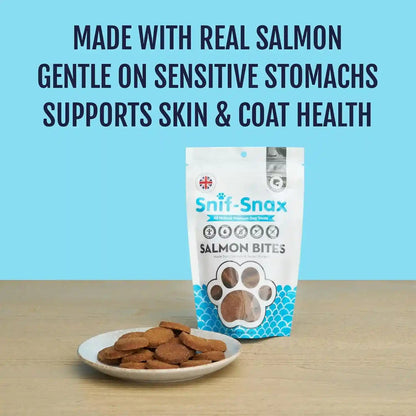 Snif-Snax Salmon Bites Dog Treats 3 Pack, All Natural Human-Grade Training Treats for Dogs, Healthy Grain-Free Puppy & Adult Rewards, Protein Rich Soft Salmon Snacks4
