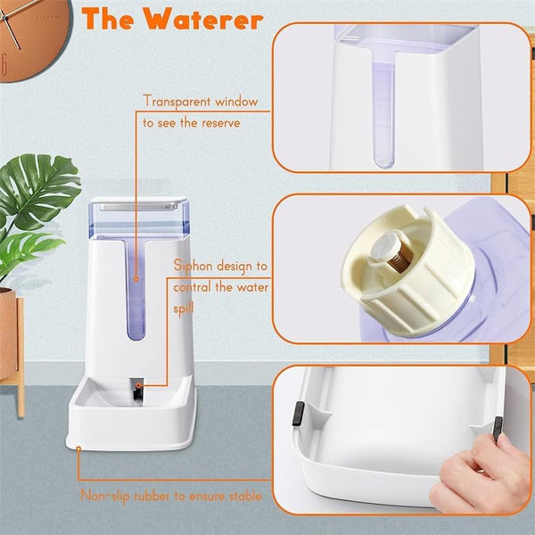 Automatic Pet Feeders Automatic Dog Food and Water Dispenser Water Dispenser for Dogs Gravity Water Dispenser Cat Feeders Automatic Cat Food Dog Water and Food Dispenser Gravity Pet Water Dispenser7