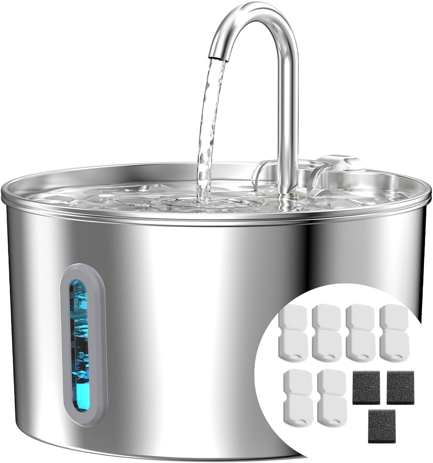 cat-water-fountain-stainless-steel-2-2-l-cat-fountain-for-drinking-automatic-pet-water-fountain-for-cats-inside-metal-cat-dog-water-dispenser-bowl-with-faucet-water-level-window-ultra-quiet-pump-automatic-metal-pet-water-fountain-for-cats-inside-cat-dog-water-dispenser-with-faucet-water-level-window-ultra-quiet-pump