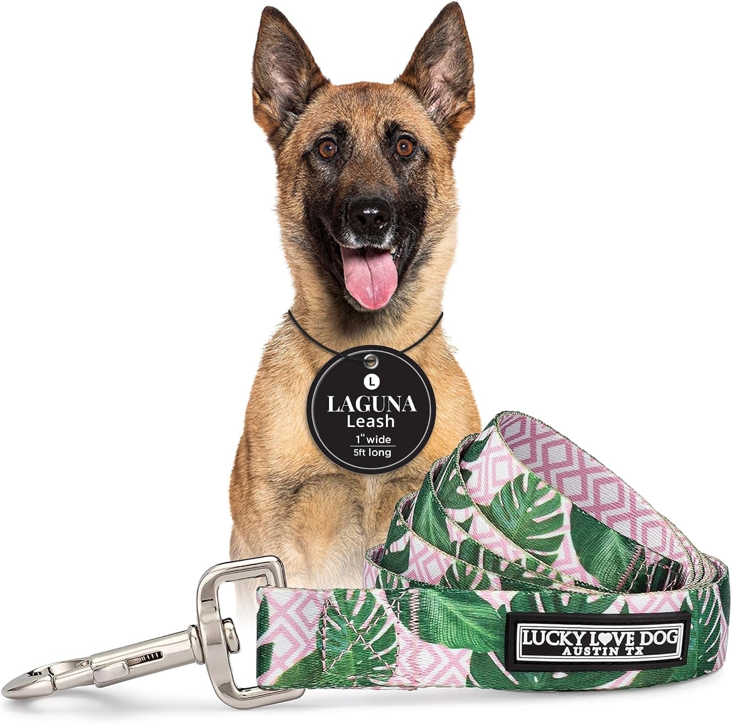lucky-love-dog-leash-beautiful-vivid-patterns-durable-long-lasting-blackbird-large