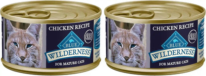 Blue Buffalo Wilderness Adult Cat 7+ Grain Free Chicken Paté Wet Cat Food, Supports Energy for an Active Life, Made with Natural Ingredients, 5.5-Oz. Cans (24 Count)11