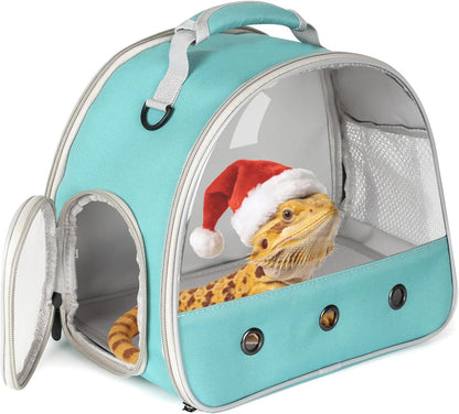 Bearded Dragon Travel Carrier,Lizards Carrier, Small Animal Travel Carrier for Sugar Glider Hedgehog Rat Parrot Bird Guinea Pig, Portable Guinea Pig Travel Bag for 218