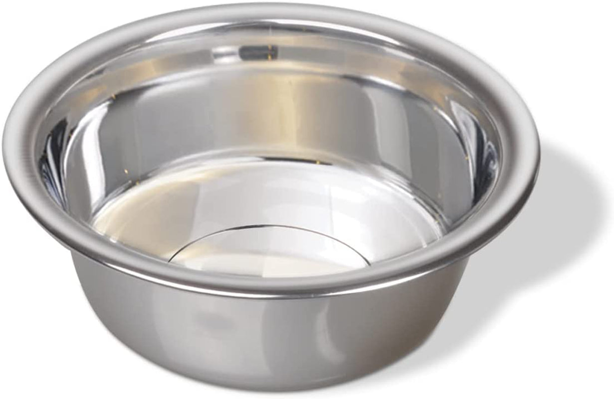 van-ness-pets-medium-lightweight-stainless-steel-dog-bowl-32-oz-food-and-water-dish-natural