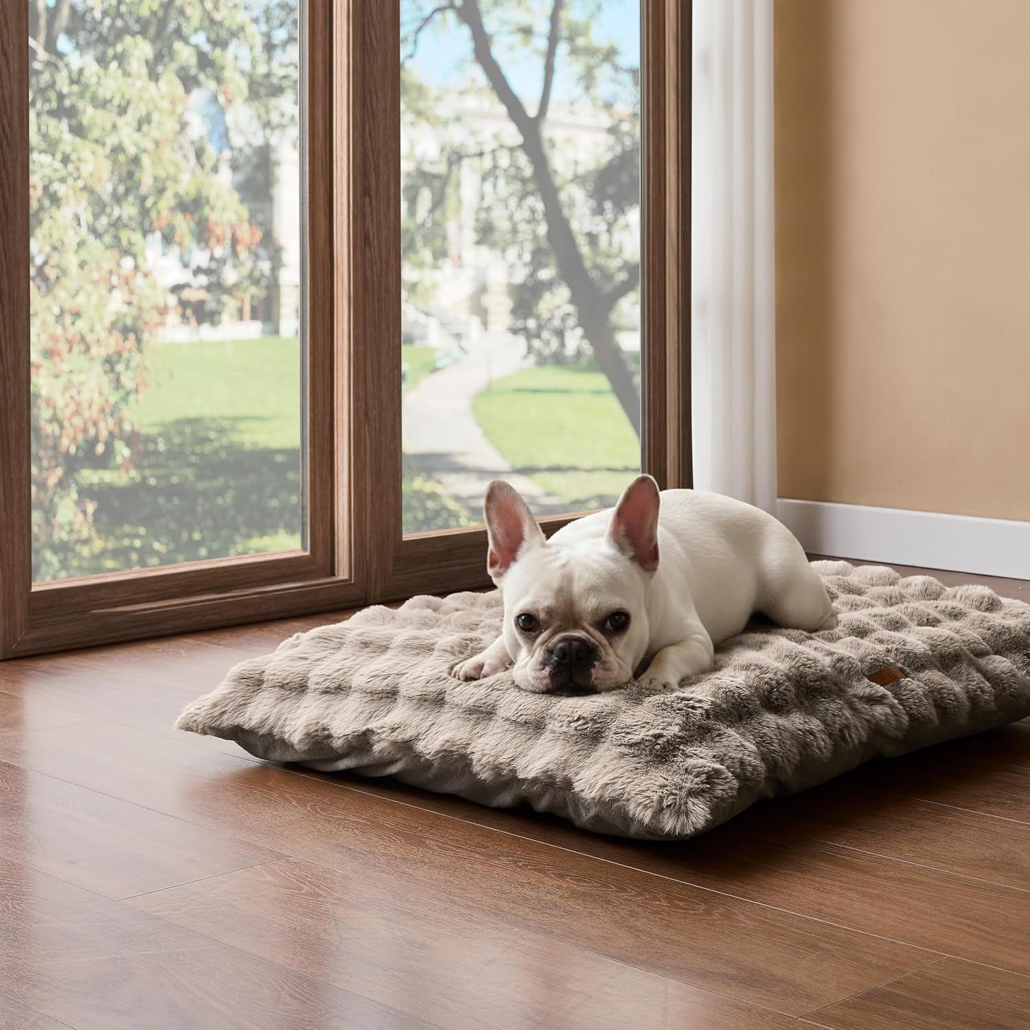 wdcozy-fluffy-dog-crate-beds-for-large-dog-plush-faux-fur-kennel-pad-with-removal-washable-cover-soft-pet-mat-for-sleeping-ease-anxiety-anti-slip-bottom-for-pet-up-to-90-lbs-41x27-beige