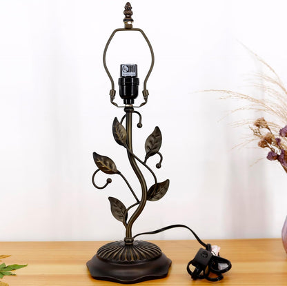 Table Lamp Base Replacement Only (N (W 6 H 20 Inch)) | Fit for 8, 10, 12 Inch Tiffany Style Stained Glass Lampshade, Dark Bronze Finish, Resin, Push Switch on Cord3