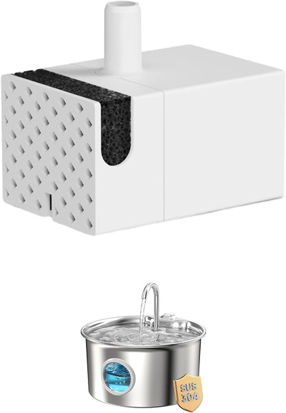 Cat Water Fountain Pump: Quiet Water Fountain Pump - Replacement for ATMZIQXR Cat Water Fountains Stainless Steel - Cleaning Every Two Weeks for Longer Life1