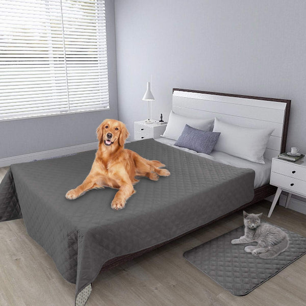 Easy-Going 100% Waterproof Dog Bed Cover, Non-Slip Pet Blanket for Furniture, Washable Couch Cover, Repleasement Sofa Cover (68X82 In,Gray)2