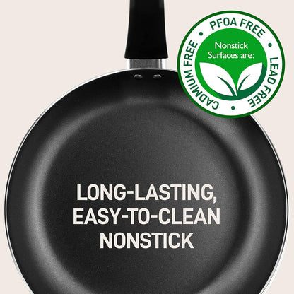 kitchen 13-Piece Nonstick Kitchen Cookware Set -PTFE/PFOA/PFOS Free Heat Resistant Kitchen Ware Pots Pan Set W/ Saucepan,Frying Pans,Cooking Pots,Casserole,Lids,Ladle,Fork,Strainer-Nccwa13.55