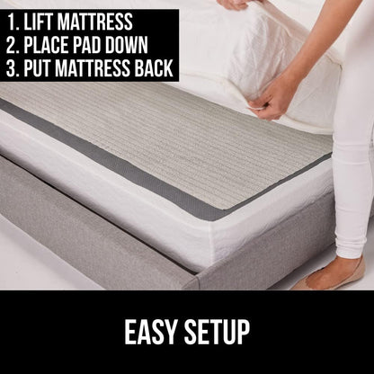 GORILLA GRIP Non Slip Mattress Gripper, 54X72 Queen, Prevents Mattresses from Sliding on Box Spring for Secure Fit, Pads Grip Cushions and Help Reduce Slipping, Breathable Design, Easy Trim Pad, Gray4