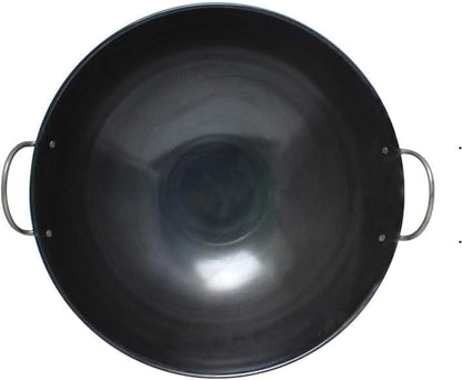 - 19-Inch Steel Wok with Curved Rim - Traditional Stir Fry Pan for Chinese Japanese and Cantonese Cooking Ideal for Grilling Frying and Steaming Made in Taiwan4