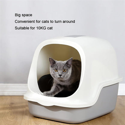 Dog Potty Training Toilet ﻿ Cat Litter Box Large Enclosed Toilet with Transparent Door Cover Splash-Proof Pet Supplies(A)2