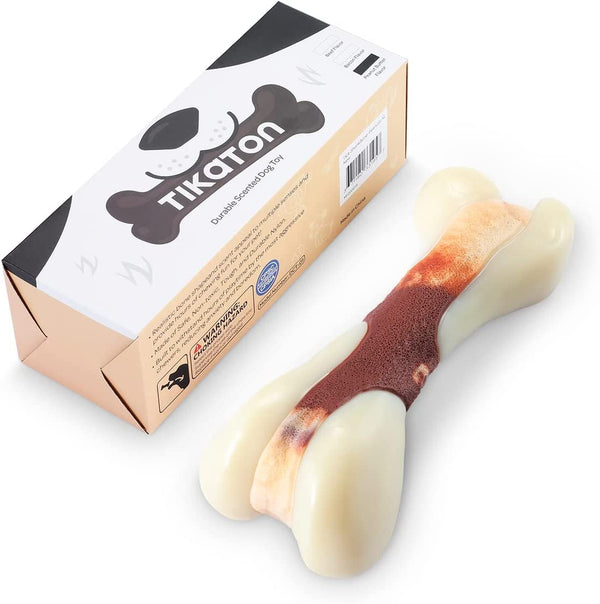 Tikaton Indestructible Dog Chew Toys for Aggressive Chewers, Beef Flavor Durable Dog Teething Chew Toys Bones for Large/Medium/Small Puppies3