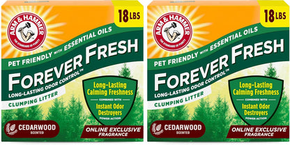 Arm & Hammer Forever Fresh Clumping Cat Litter Lavender, Multicat Cat Litter Odor Control 18Lb with 20% More Lavender Freshness, with Essential Oils10