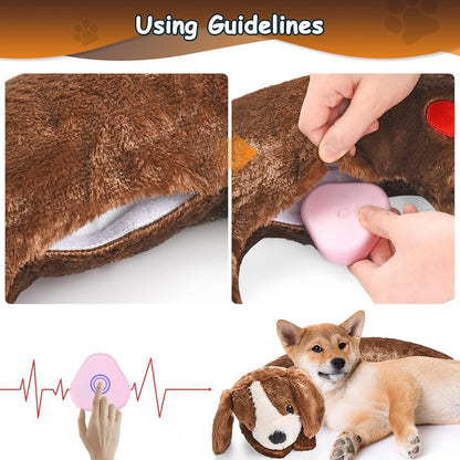 Moropaky Heartbeat Toy Puppy Heartbeat Stuffed Animal Heartbeat Plush Toy for Puppy, Dog Heartbeat Toy for Pet Anxiety Relief Behavioral Sleep Aid Crate Kennel Training Puppy Cuddly Comfort Toy…6