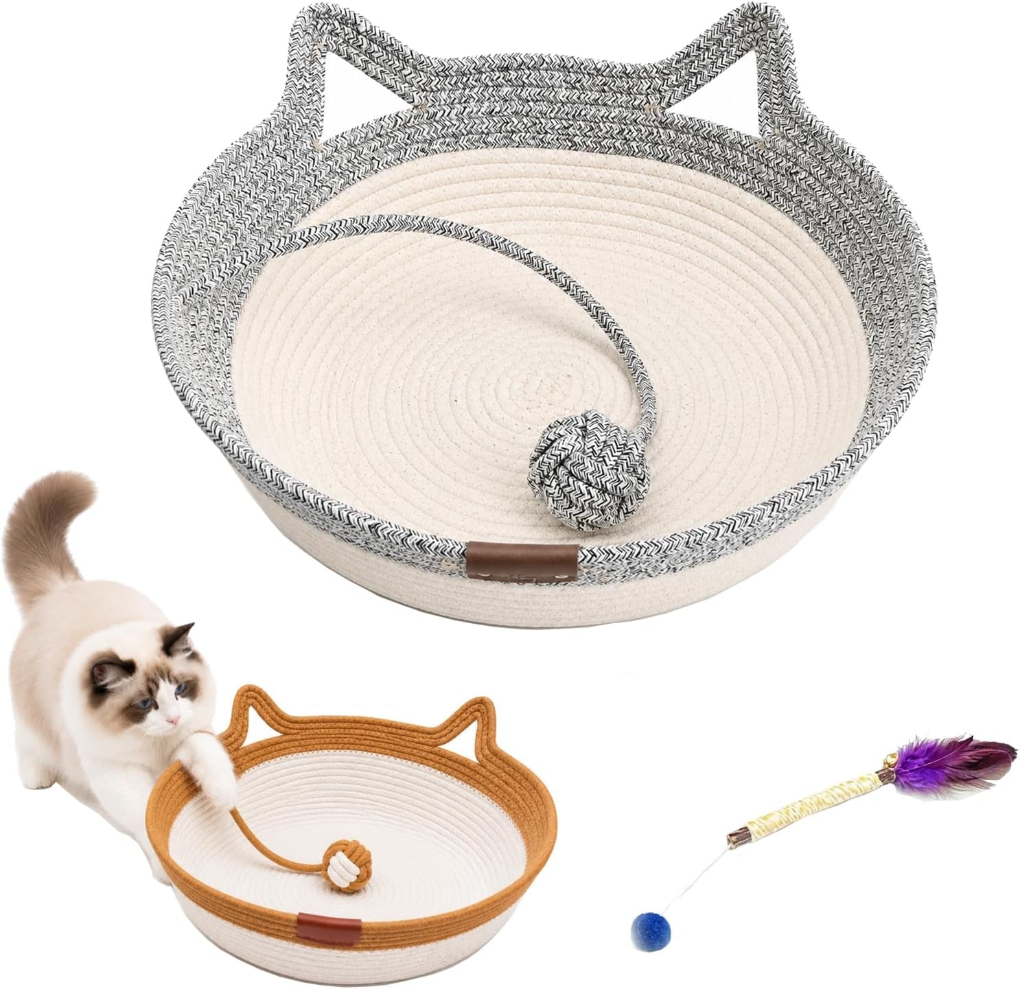 handwoven-cat-basket-bed-cotton-rope-round-cat-scratcher-bed-with-cats-ear-handles-breathable-boho-nesting-pet-bed-for-kittens-and-indoor-cats-color-d-small