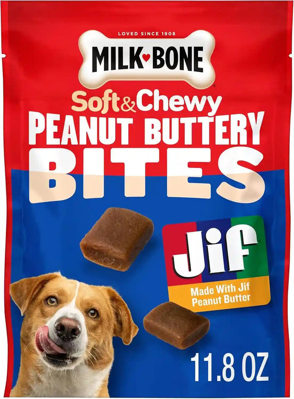 Milk-Bone Soft & Chewy Peanut Buttery Bites, 4.5 Oz. Bag | Soft Dog Treats with Jif Peanut Butter15