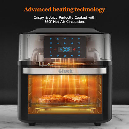 Air Fryer Oven Large 20 QT, Multifunctional 10-In-1 Airfryer Toaster Combo | Family Size, 3 Cooking Racks, Big Window, Rotisserie, Dehydrate, Bake, Reheat, 90-400F, Auto Shutoff, 1800W ETL Rated6
