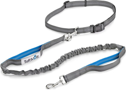 Tuff Mutt Hands Free Dog Leash for Walking Running Hiking, Waist Leash with Bungee, Adjustable Belt, Reflective Double Handle Design for Large Medium Dogs15