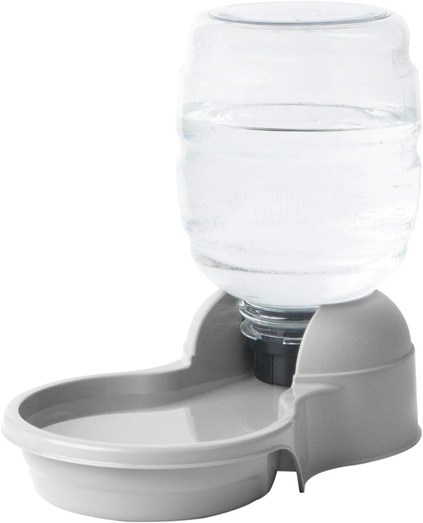 Petmate Aspen Pet Lebistro Water Dispenser for Cats and Dogs, 1 Gal Size | Gravity Fed Reservoir, Reduces Daily Refills, USA Made, Wide Basin, Suits Multiple Pets Sharing One Feeding Area Each Day1