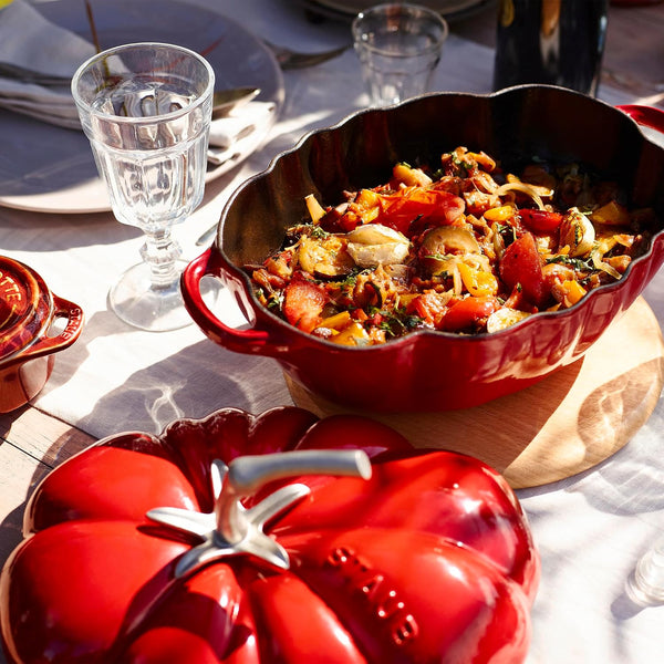 STAUB Cast Iron 3-Quart Tomato Cocotte, Dutch Oven, Made in France, Cherry4