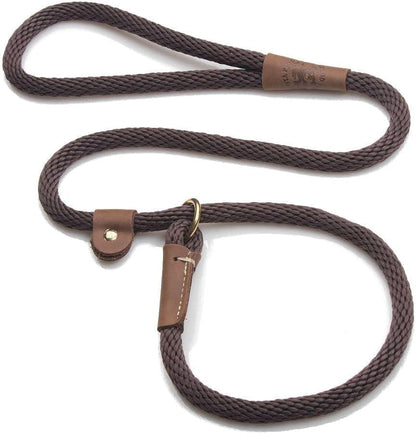 Mendota Pet Slip Leash - Dog Lead and Collar Combo - Made in the USA - Mocha, 3/8 in X 6 Ft - for Small/Medium Breeds60