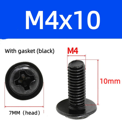 20 PCS Vesa Screws, VESA Compatible M4X10Mm Tv/Monitor Wall Mount Screws for 75X75Mm and 100X100Mm Brackets. Phillips Head M4 X 10Mm Black with Washers3