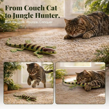 Ciyvolyeen 4 Pack Plush Lizard Catnip Toys for Indoor Cats | Lifelike Lizard Cat Toy Sparks Hunting Instinct, Soft Plush with Catnip, Durable Design, Boredom Relief, Interactive Play5