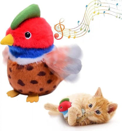 Cat Toys, Flapping Wings Sparrow, No Flying, Chirping Bird Interactive Catnip Toy for Kitten or Small Dogs, Touch Activated, Rechargeable8