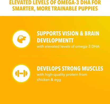IAMS Proactive Health Puppy Dry Dog Food, Chicken & Whole Grain, 15 Lb | Real Chicken #1 Ingredient, Vet-Recommended, Omega-3 DHA for Cognitive & Vision Development, Calcium for Bones & Joints4