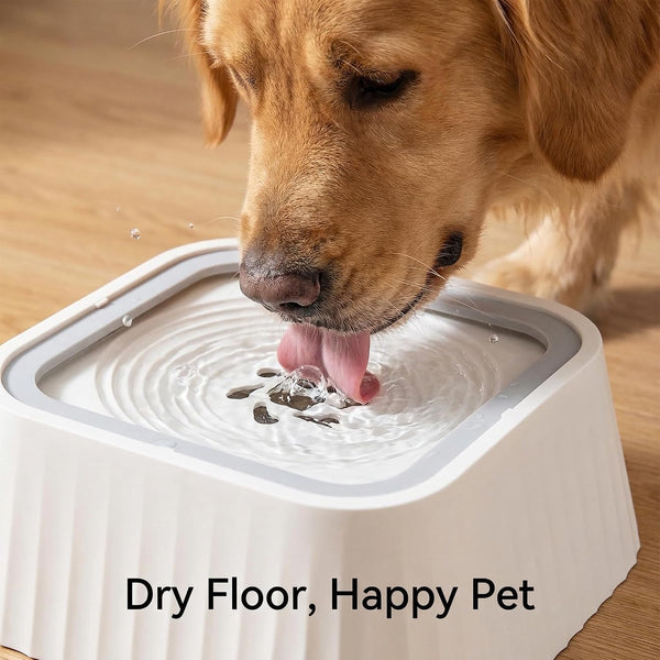 No Spill Dog Water Bowl, 45Oz Slow Water Feeder with Floating Disk & Safety Foam, Anti-Splash Pet Water Dispenser, Mess-Free Elevated Design, Durable PP Material for Home, Car & Travel5