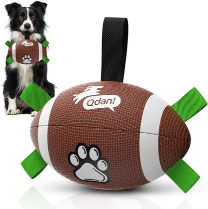 QDAN Dog Toys Dog Balls, 6 Inch Dog Soccer Ball with Straps, Herding Balls | Dog Birthday Toy, Balls for 20-40Lbs Dogs, Outdoor Puppy Toys to Keep Them Busy, Interactive Toy for Tug, Pool Water Toy Ball29