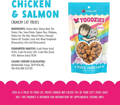 Weruva BFF Toodzies, Chicken and Salmon Crunchy Cat Treats, 2Oz Bag5