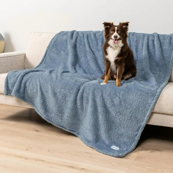 Petami Fluffy Waterproof Dog Blanket for Couch and Bed, Reversible Sherpa Pet Throw, Pee Proof Furniture Protector Sofa Cover, Washable Cat Blanket for Medium Large Dogs and Cats (Taupe Camel, 60X80)30