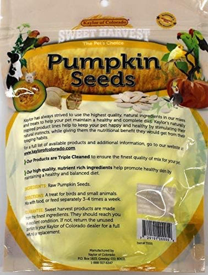 Pumpkin Seeds, 5 Oz Bag - Real Pumpkin Seeds for Birds and Small Animals - Rabbits, Hamsters, Mice, Gerbils, Rats, Cockatiels, Parrots, Macaws, Conures2