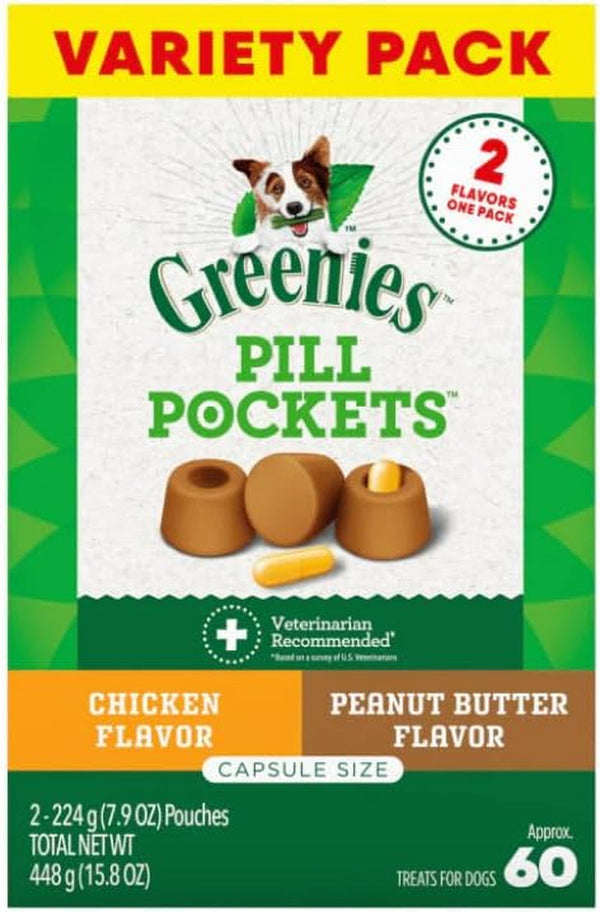 Greenies Pill Pockets Large Size Dog Treats, Peanut Butter, 15.8 Oz | Vet-Recommended, Capsule Size, Low Calorie, Odor Masking, Stress- and Mess-Free Medication Experience13