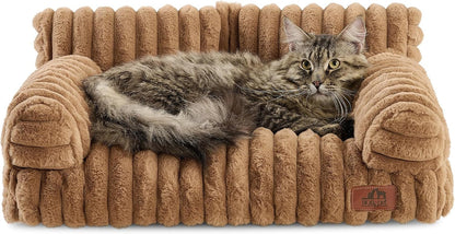 Hollypet Small Dog Large Cat Bed Puppy Couch Beds for Pets up to 25 Lbs | Fluffy Dog Cat Couch Plush Soft Warming Pets Beds with Machine Washable Cover and Non-Slip Bottom32