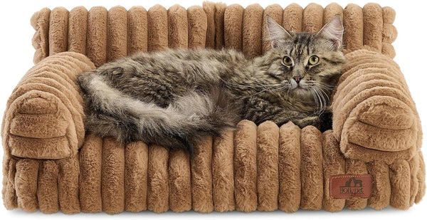 Hollypet Small Dog Large Cat Bed Puppy Couch Beds for Pets up to 25 Lbs | Fluffy Dog Cat Couch Plush Soft Warming Pets Beds with Machine Washable Cover and Non-Slip Bottom32