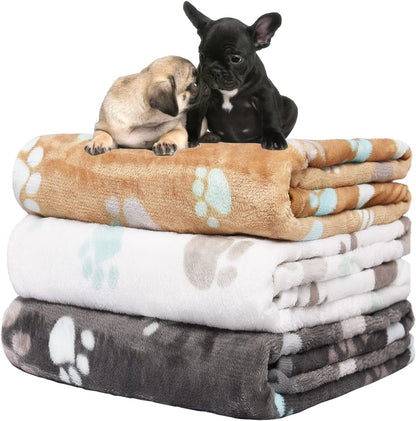 Rezutan Dog Blankets for 3 Pack Large Medium Pet Cat, Soft Fuzzy Washable Blanket, Comfort Flannel Suitable for Dogs Kennels & Beds, Sofas, Furniture, Gifts Puppy Essentials, 41 X 31 Inch, Black41