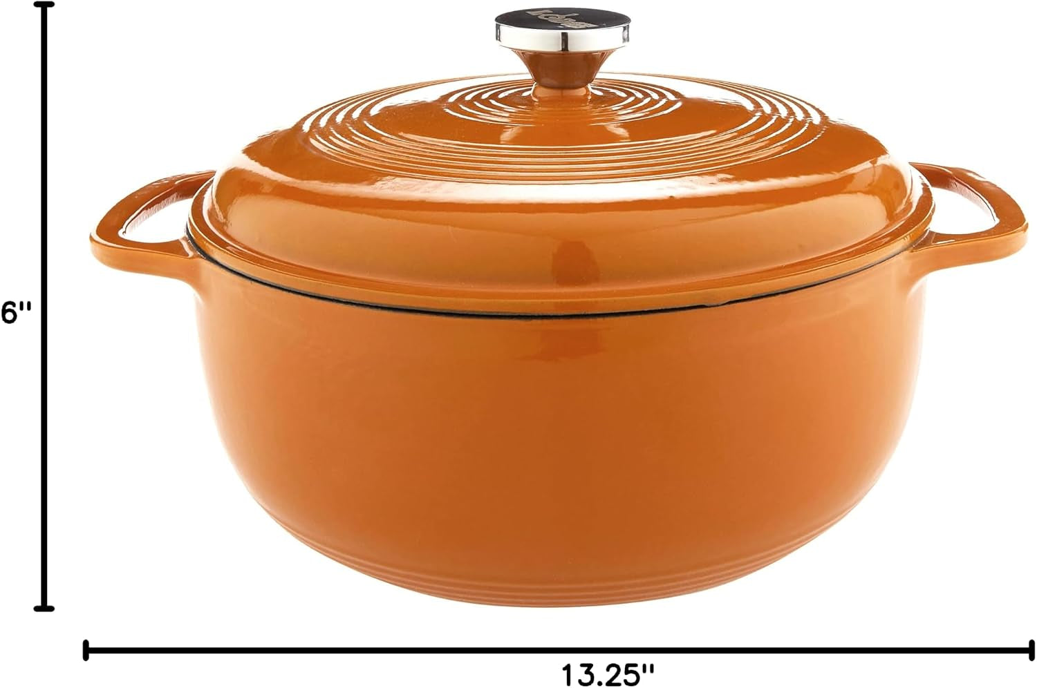 essential-enamel-cast-iron-dutch-oven-6-quart-apricot-ideal-for-bread-baking-braising-marinating-slow-cooking-features-moisture-sealing-lid-dual-handles