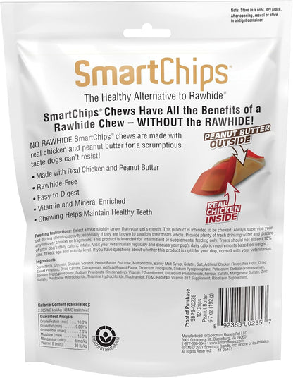 Smartbones Smartchips Rawhide-Free Dog Treat, Real Peanut Butter, 12 Count | with Real Peanut Butter & Chicken, Easy to Digest Chew, Vitamin & Mineral Enriched, Supports Dental Health, for Small Dogs2