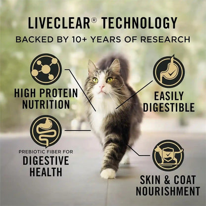 Purina Pro Plan Allergen Reducing, Sensitive Skin & Stomach, High Protein Cat Food, LIVECLEAR Turkey and Oatmeal Formula - 3.2 Lb. Bag3