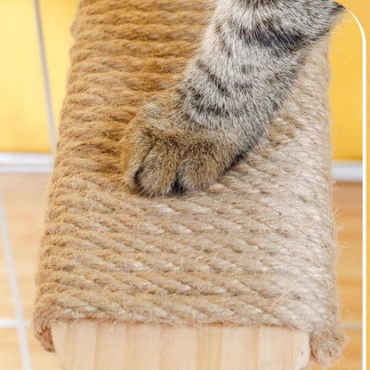 Cat Climbing Steps Scratching Tree - 2Pcs Scratching Steps Sisal Hemp Cage Shelf Ladder Pets Perch Furniture inside the Cage with Install Screws (S)5