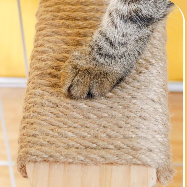 Cat Climbing Steps Scratching Tree - 2Pcs Scratching Steps Sisal Hemp Cage Shelf Ladder Pets Perch Furniture inside the Cage with Install Screws (S)5