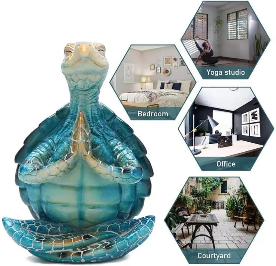meditating-sea-turtle-statues-yoga-zen-2pcs-resin-beach-home-decor