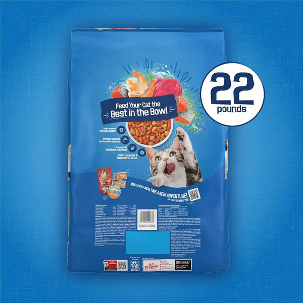 Purina Friskies Dry Cat Food Seafood Sensations with Salmon, Tuna, and Shrimp Flavors - 22 Lb. Bag7