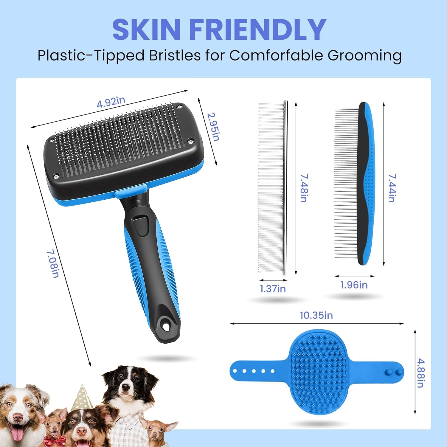 self-cleaning-shedding-brush-5-in-1-professional-pet-grooming-kit-skin-friendly-grooming-tool-for-dogs-cats-and-puppies-deshedding-and-hair-removal-for-long-and-short-haired-pets-blue