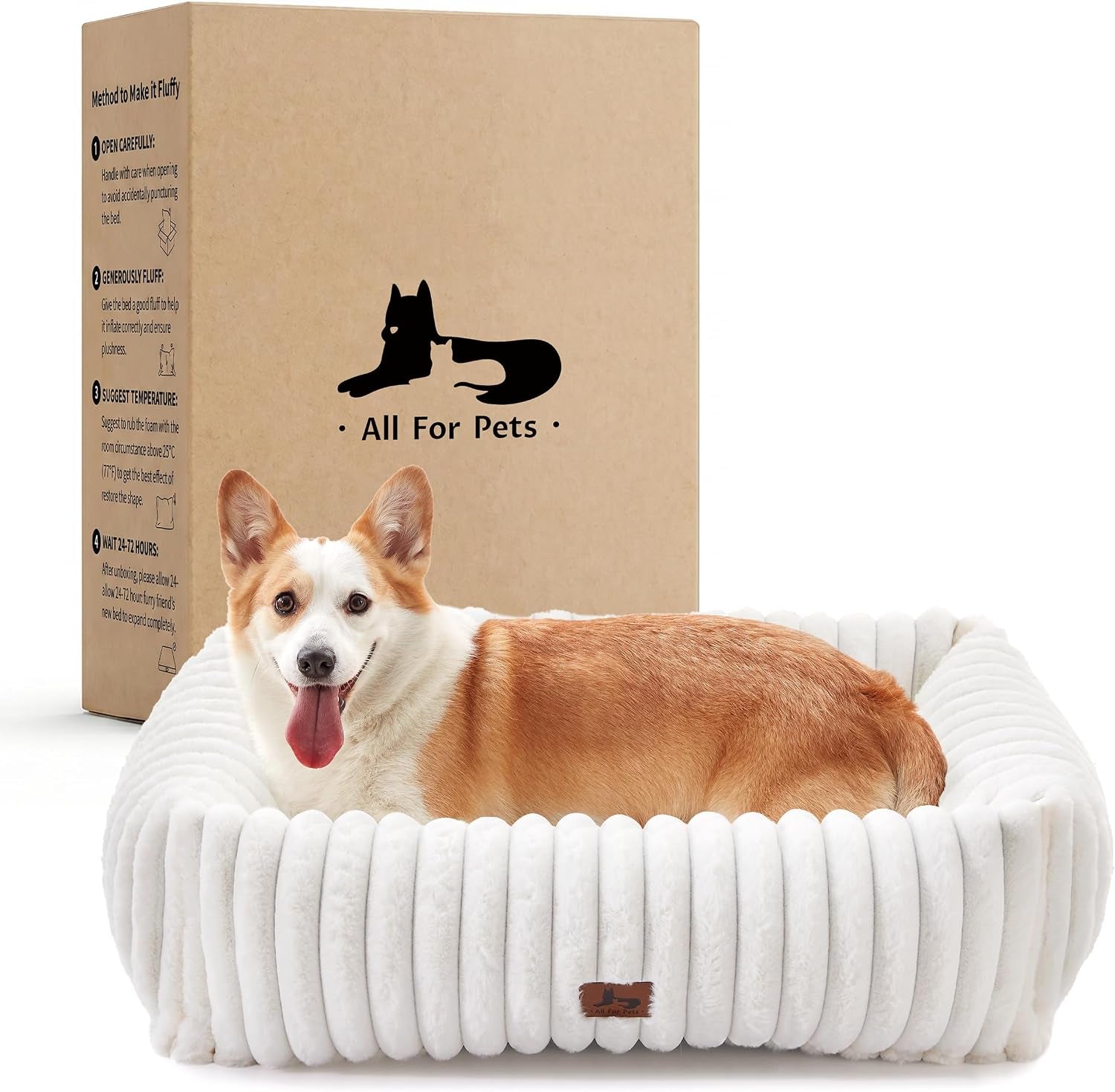 cute-dog-bed-for-small-dogs-cats-washable-fluffy-cat-beds-for-indoor-cats-rectangle-orthopedic-memory-foam-puppy-beds-with-anti-slip-bottom-20-x19-x-7-inches-cream20x19x6inchs