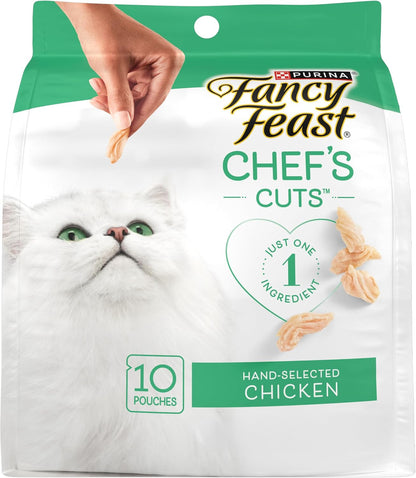 Purina Fancy Feast Natural Cat Treats, Purely Natural Hand-Selected Chicken - (Pack of 5) 10 Ct. Pouches1