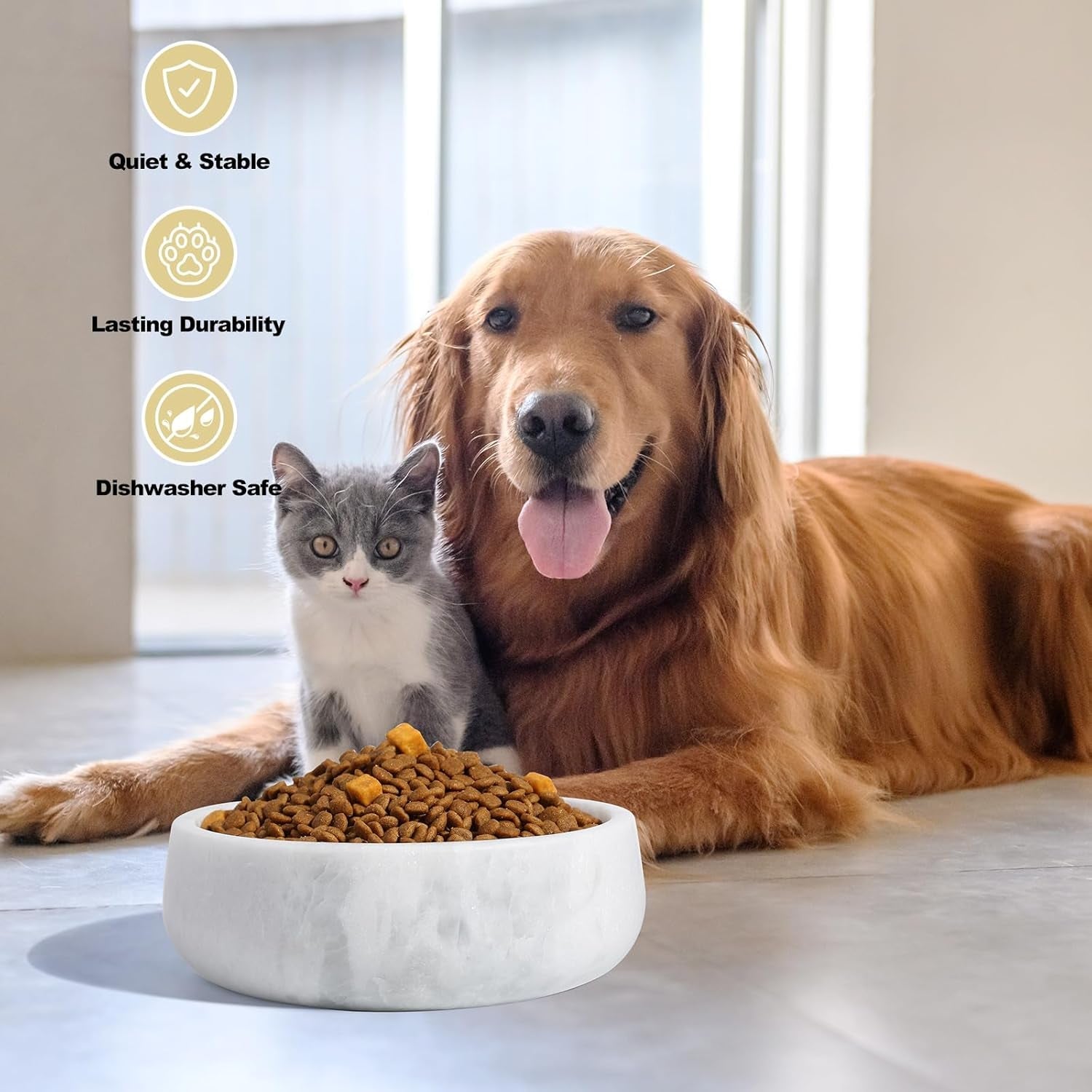 white-marble-dog-bowls-non-slip-dog-food-water-bowl-small-heavy-duty-pet-bowl-for-cats-and-medium-dogs-weighted-african-natural-marble-holds-4-cups5lbs