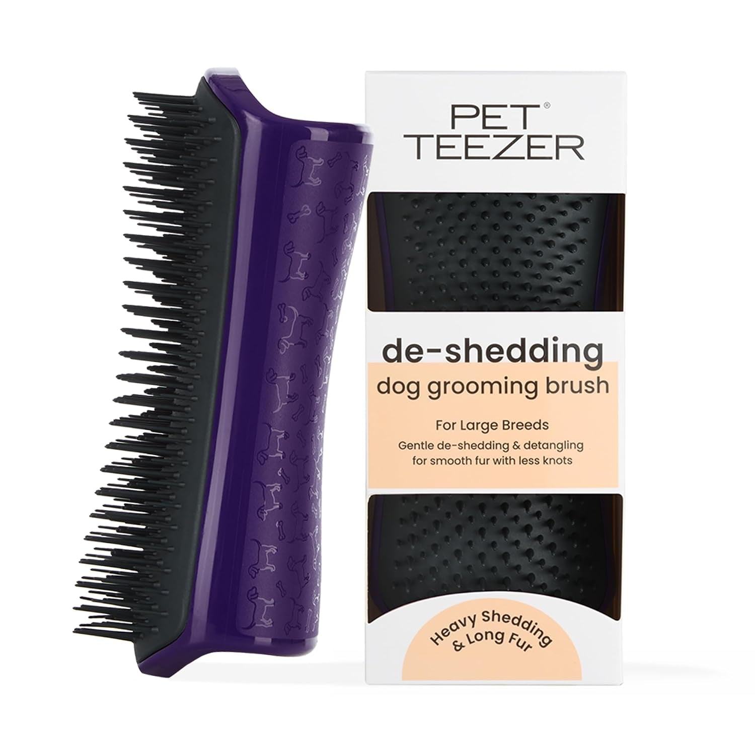 pet-teezer-de-shedding-dog-brush-for-long-hair-breeds-large-blue-pink-dog-grooming-tool-with-patented-two-tier-teeth-reaches-the-undercoat-for-thick-double-coated-dogs-wet-or-dry-fur